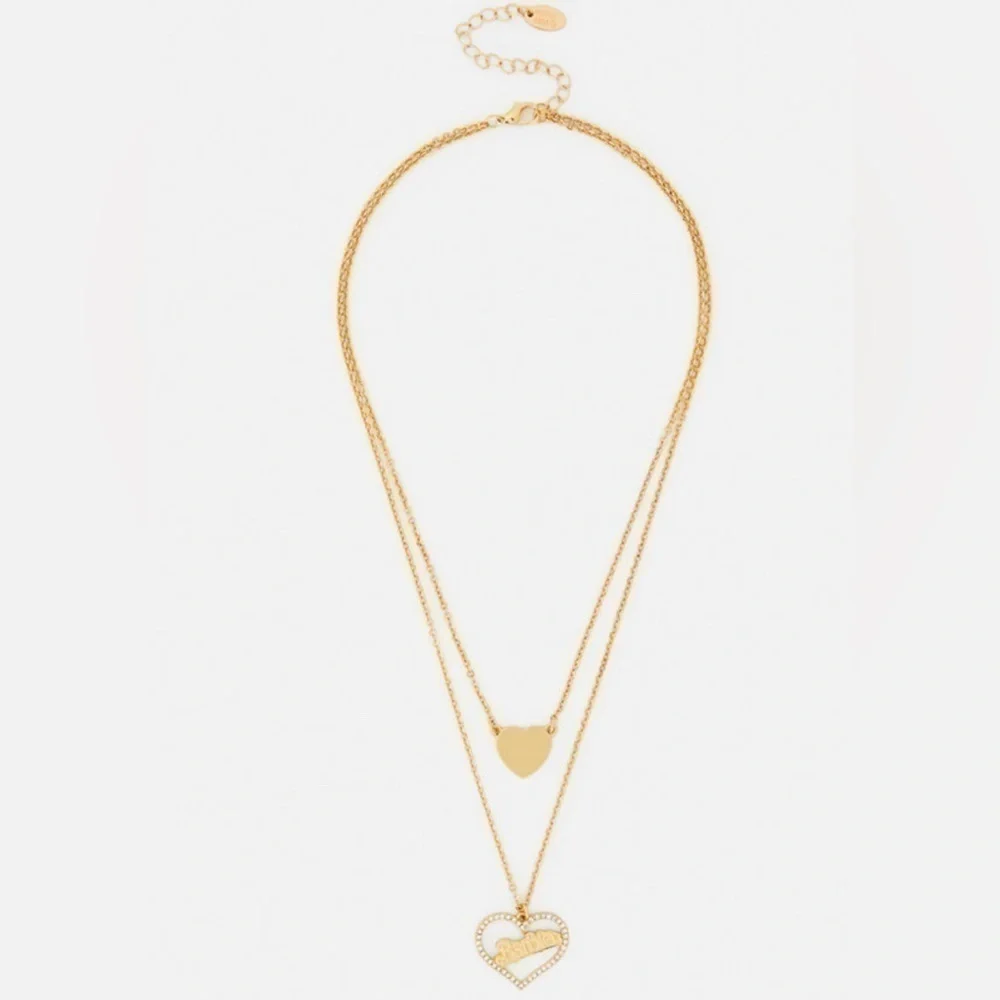 Barbie The Movie Layered Heart Necklace NWT